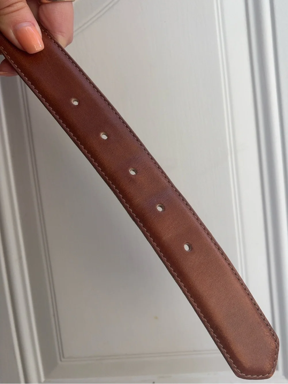 Vintage Coach Leather British Tan Brass Buckle Belt